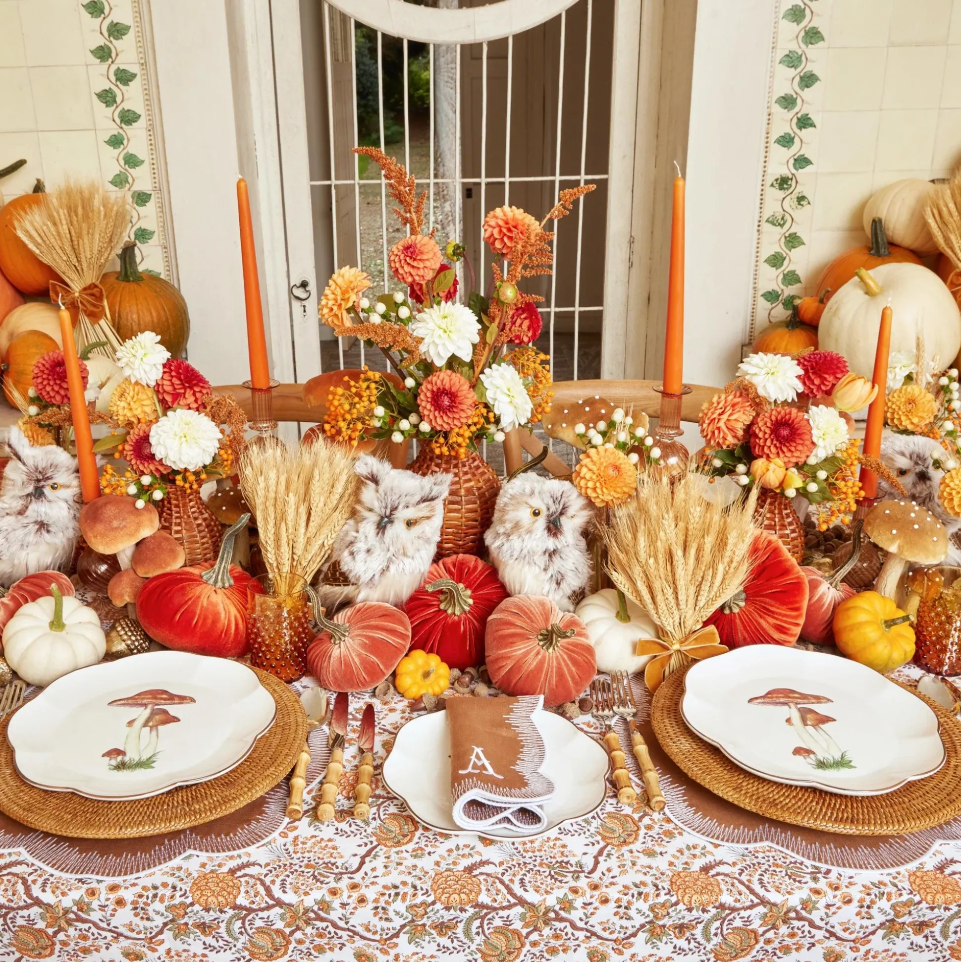 Alathea Caramel Linen Placemats & Napkins (Set Of 4)