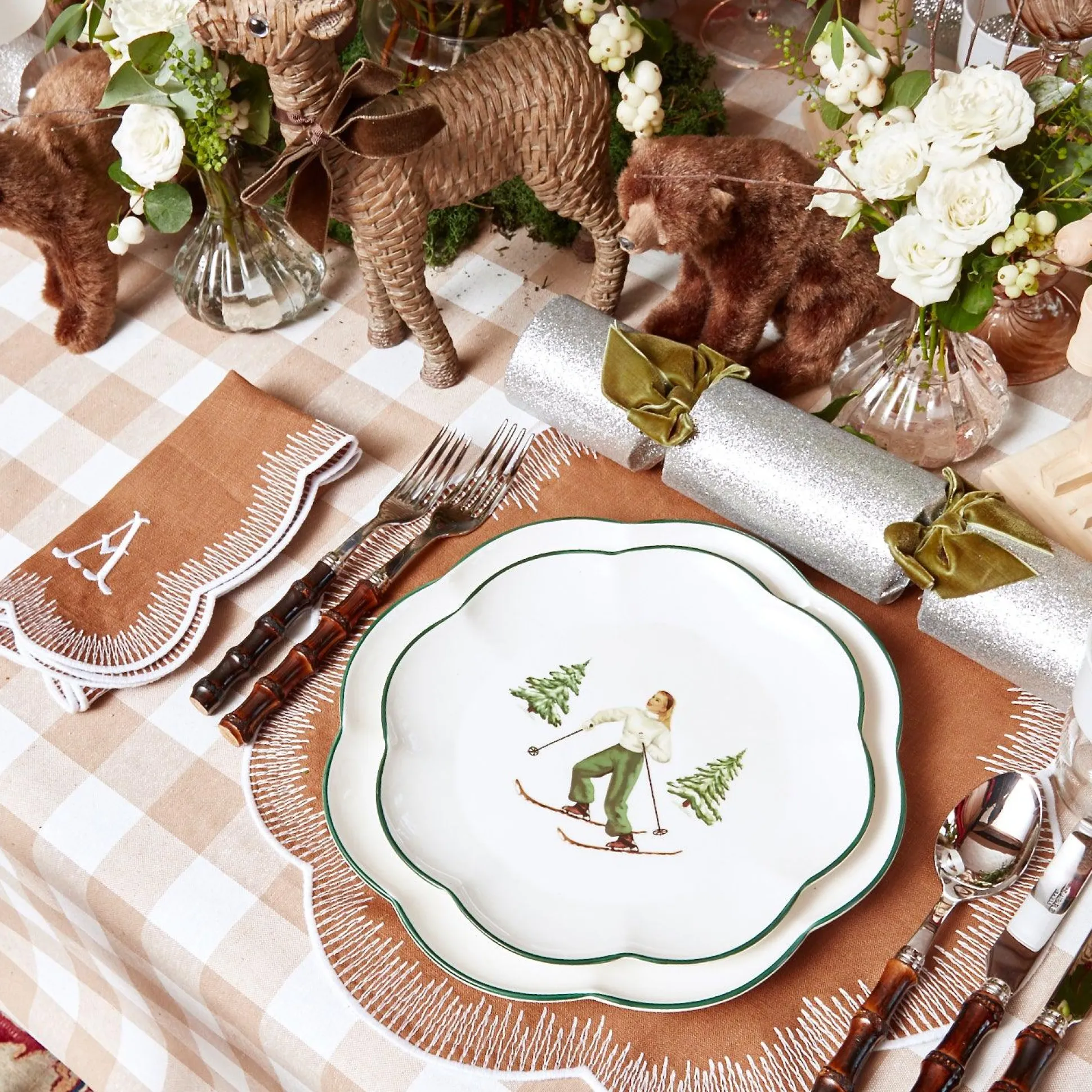 Alathea Caramel Linen Placemats & Napkins (Set Of 4)