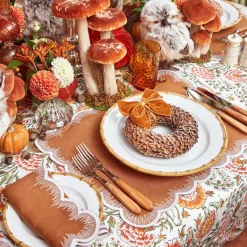 Amber Hobnail Jug And Glasses (Set Of 6)