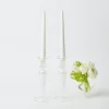 Amelie Clear Candle Holders (Pair)