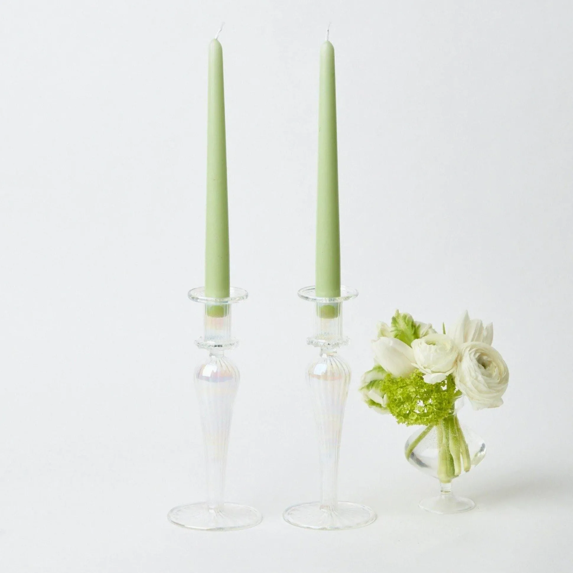Amelie Clear Candle Holders (Pair)