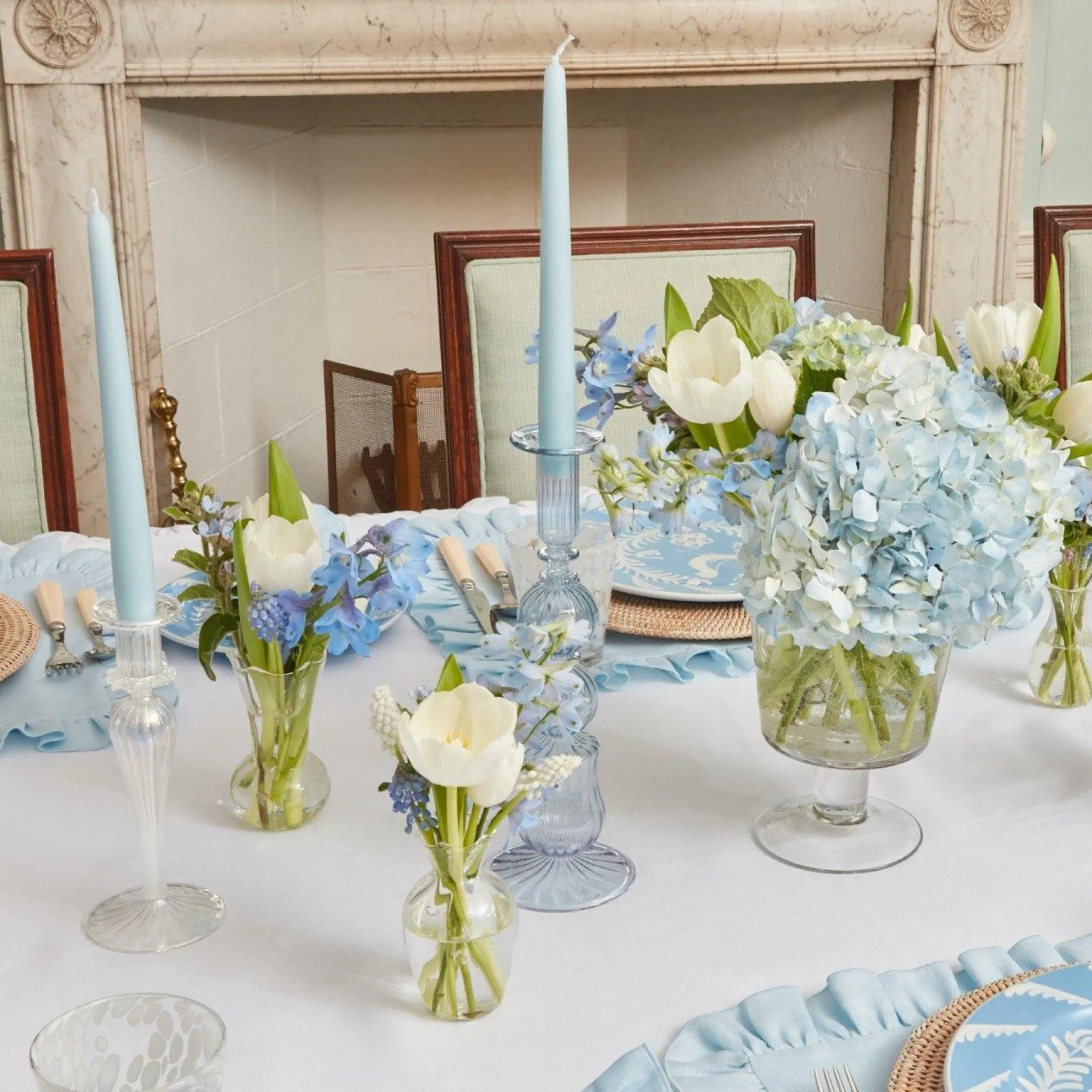 Amelie Clear Candle Holders (Pair)