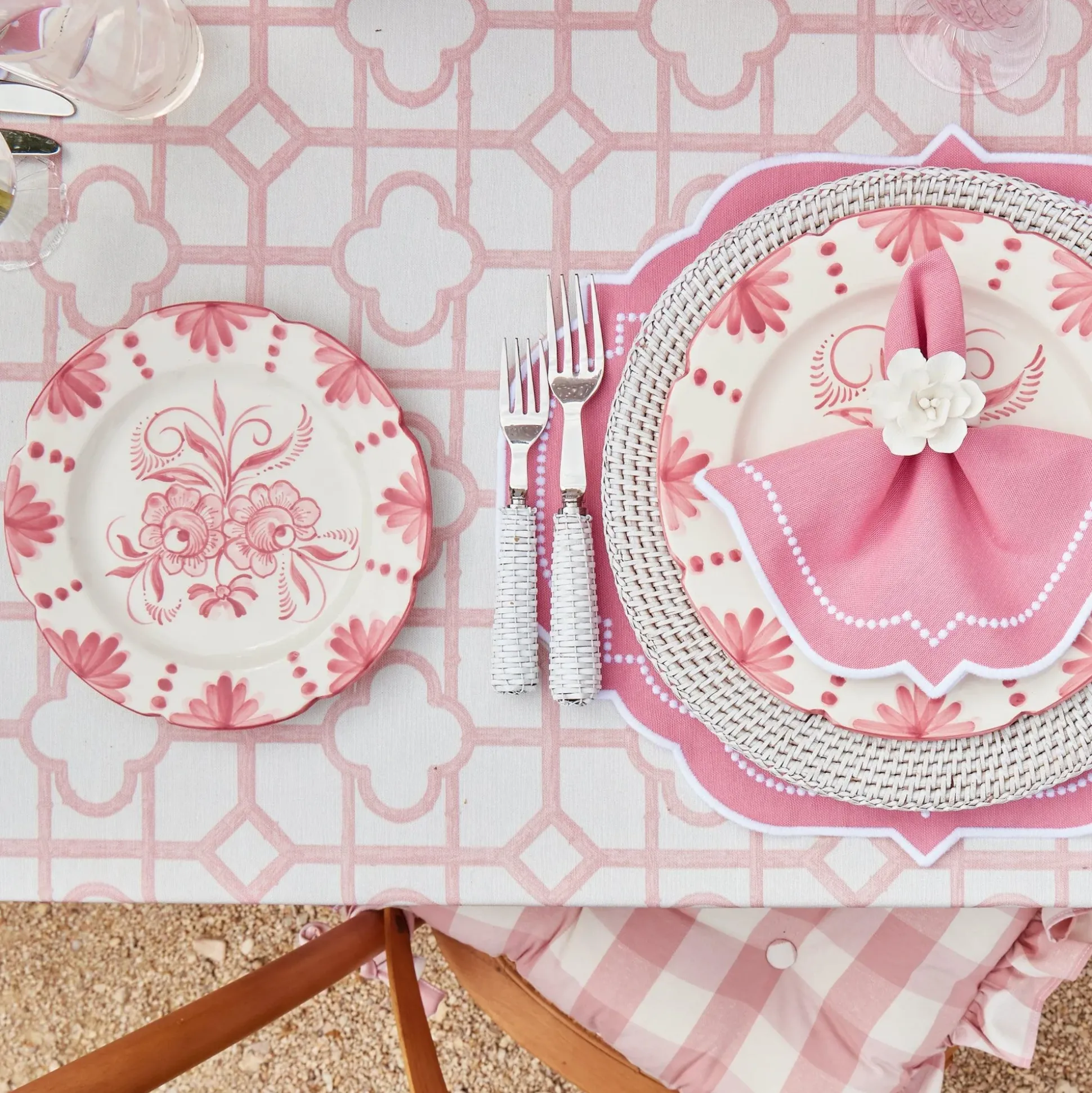 Amelie Pink Placemats & Napkins (Set Of 4)