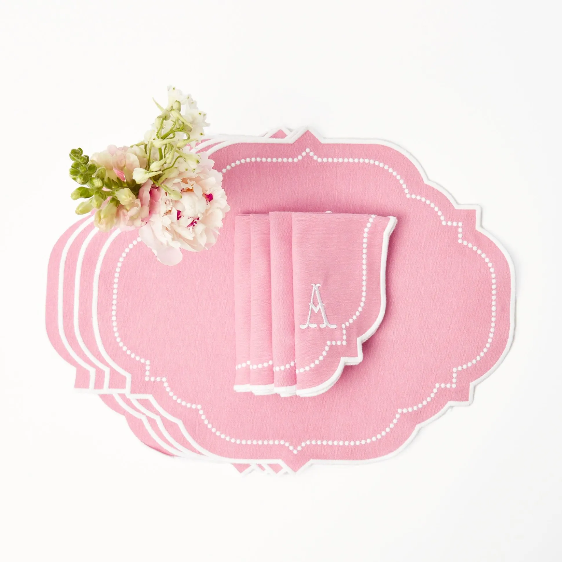 Amelie Pink Placemats & Napkins (Set Of 4)