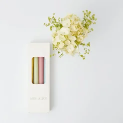 Assorted Pastel Candles (Set Of 8)