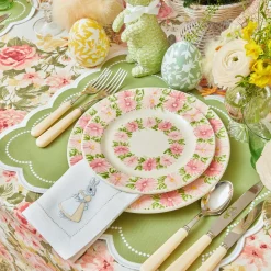 Assorted White Linen Rabbit Napkins (Set Of 4)