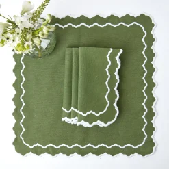 Beatrice Forest Green Napkins (Set Of 4)
