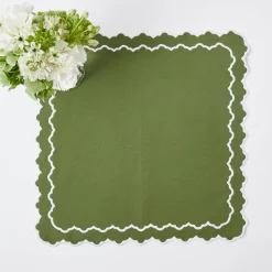 Beatrice Forest Green Napkins (Set Of 4)