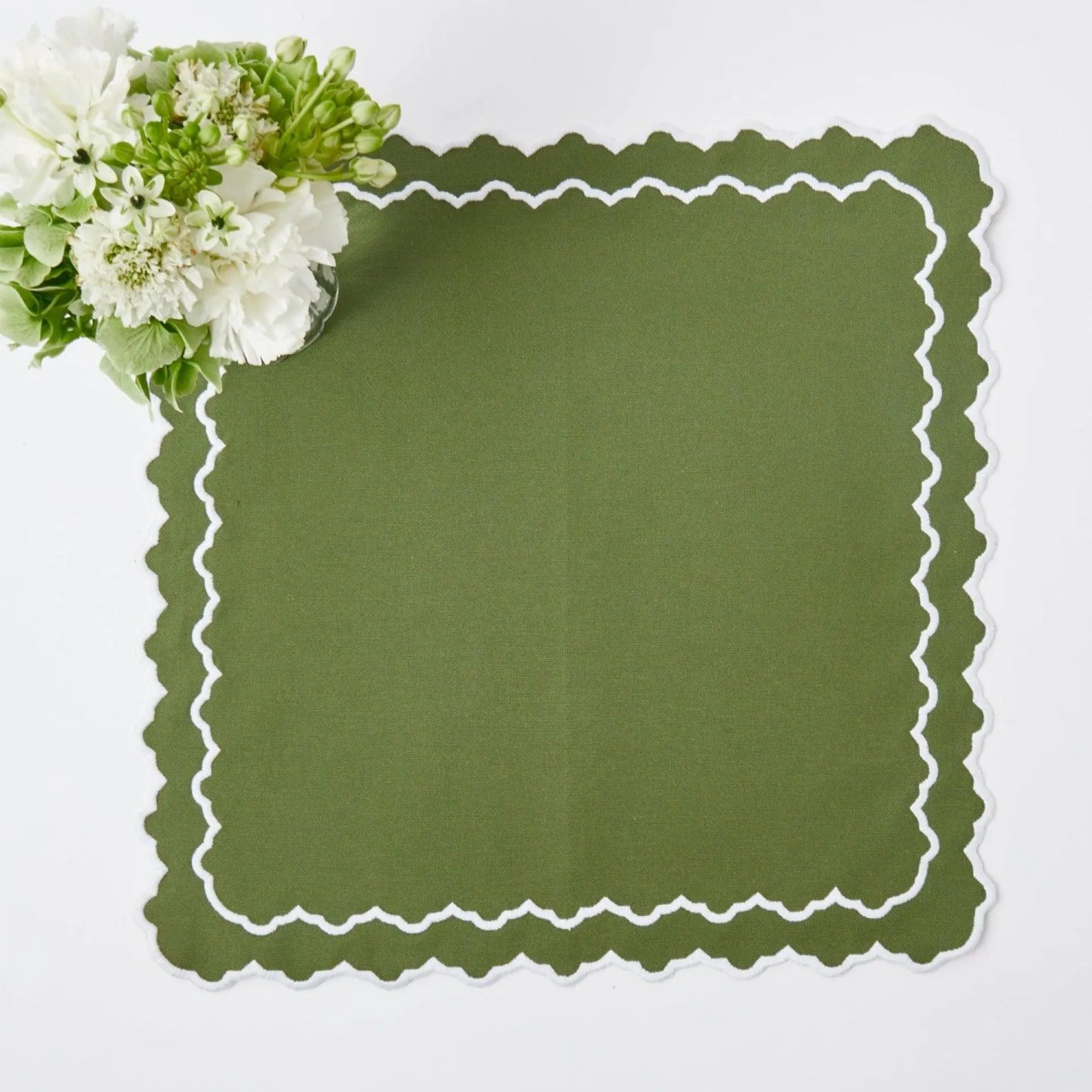 Beatrice Forest Green Napkins (Set Of 4)