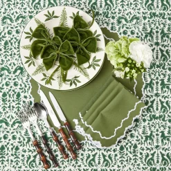 Beatrice Forest Green Napkins (Set Of 4)