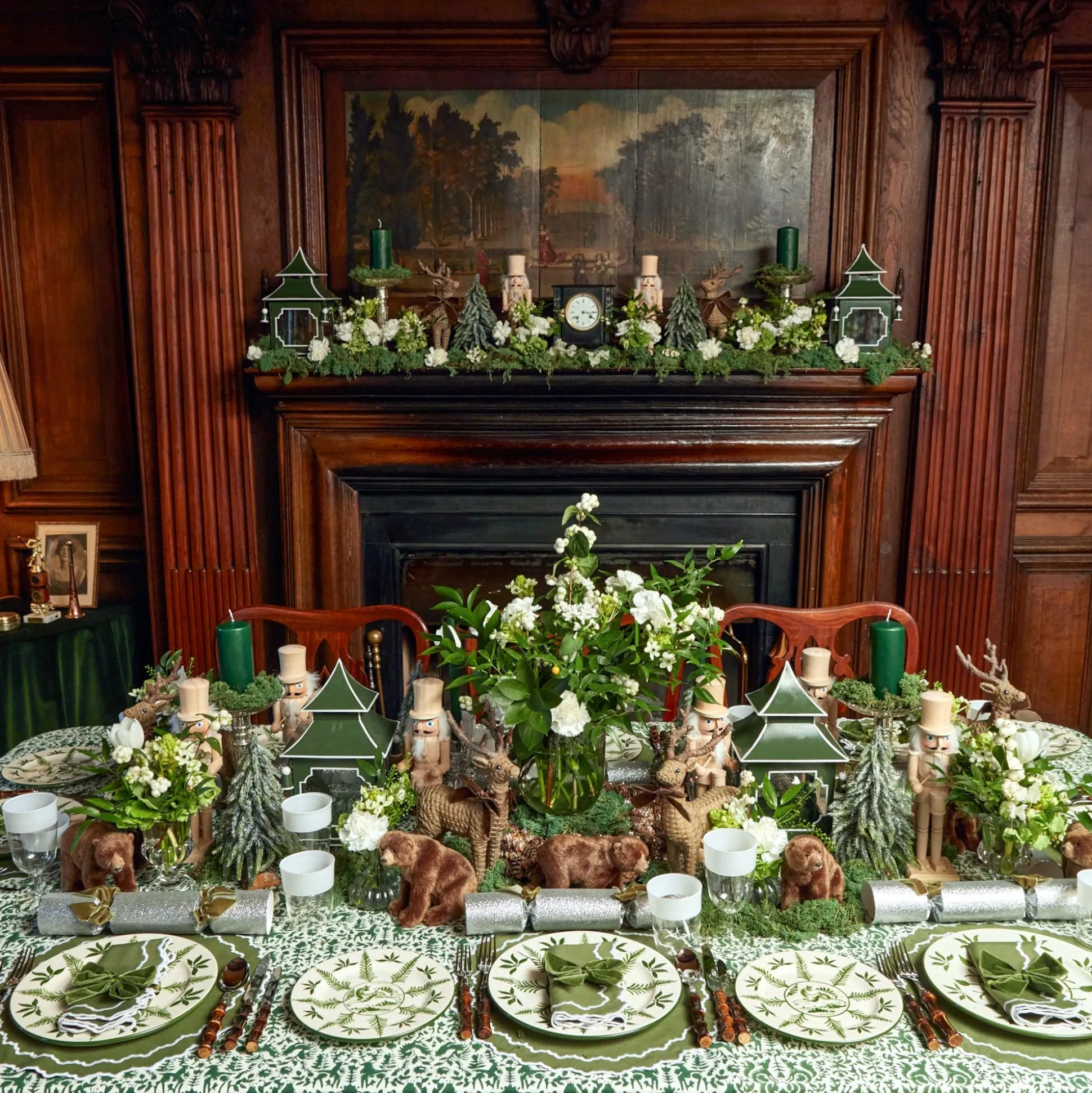 Beatrice Forest Green Napkins (Set Of 4)