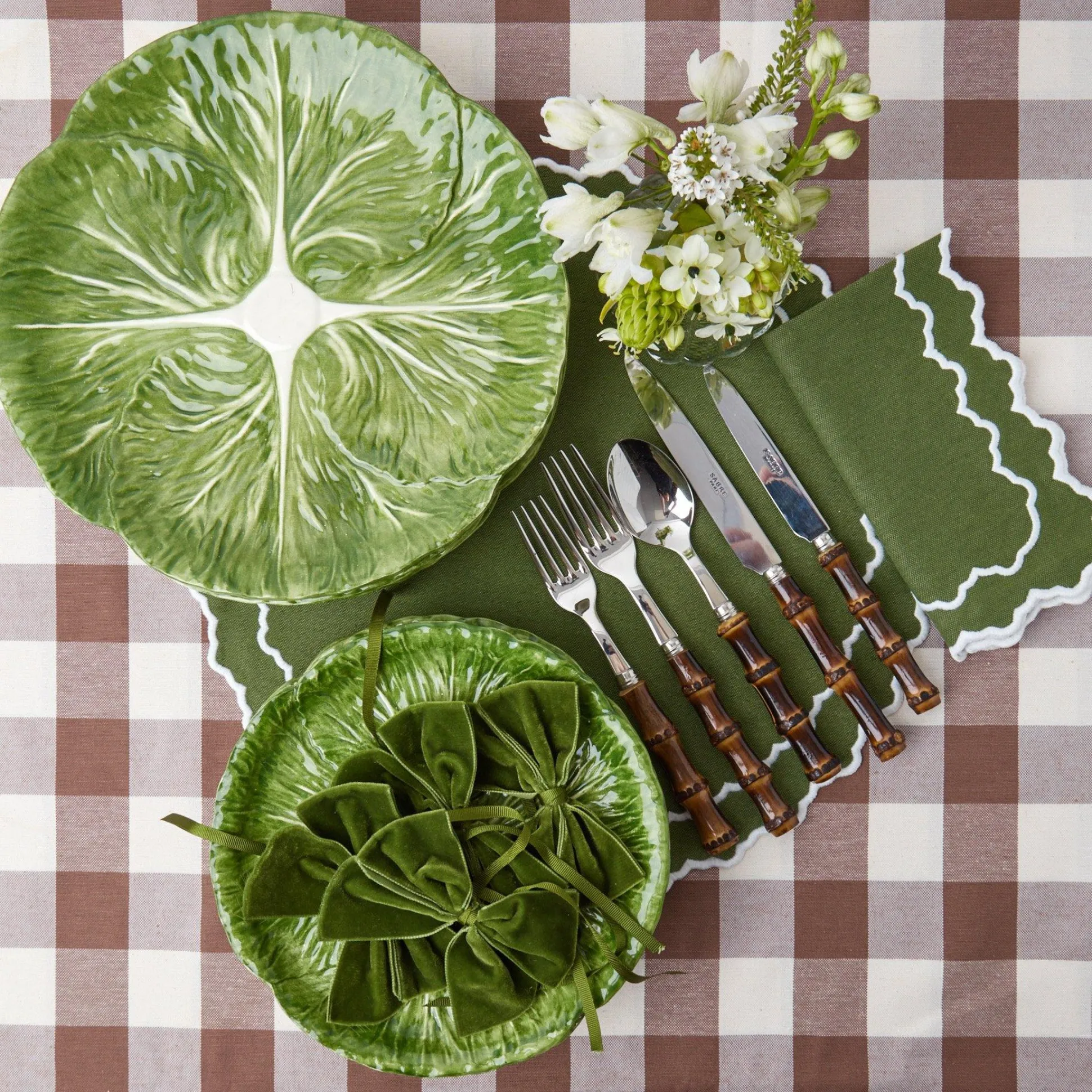 Beatrice Forest Green Napkins (Set Of 4)