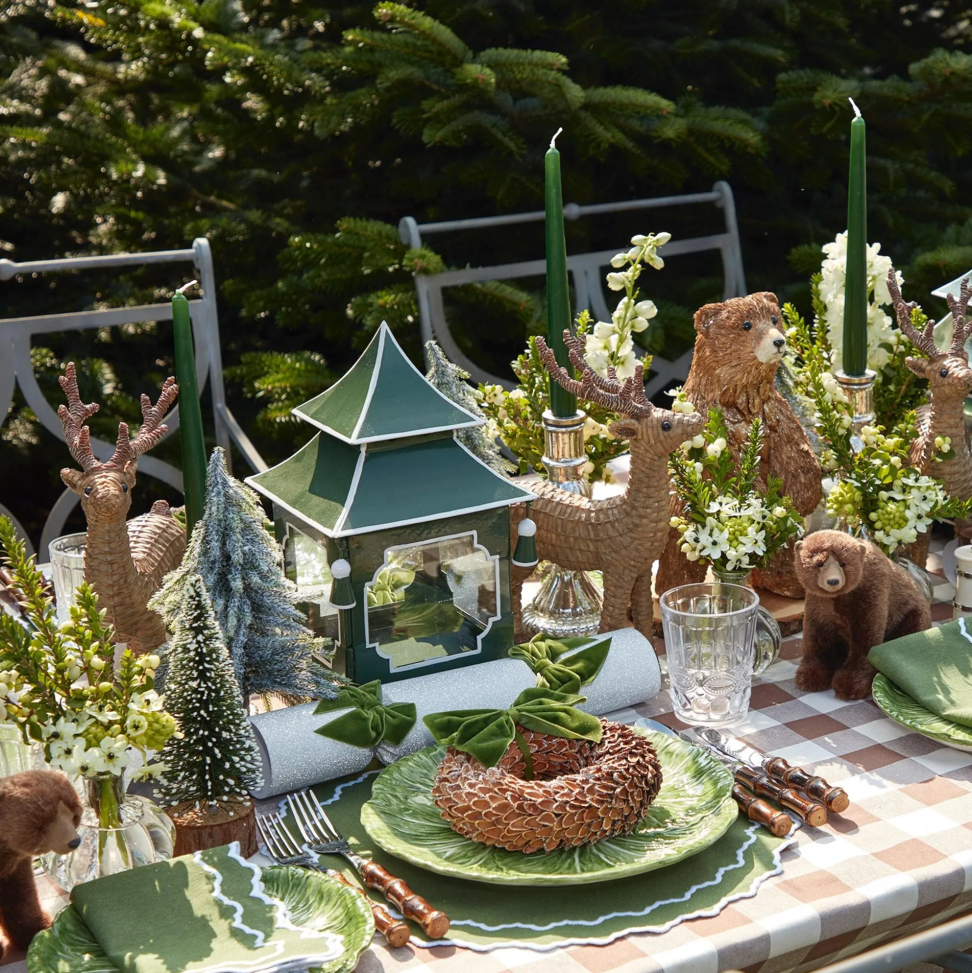 Beatrice Forest Green Napkins (Set Of 4)