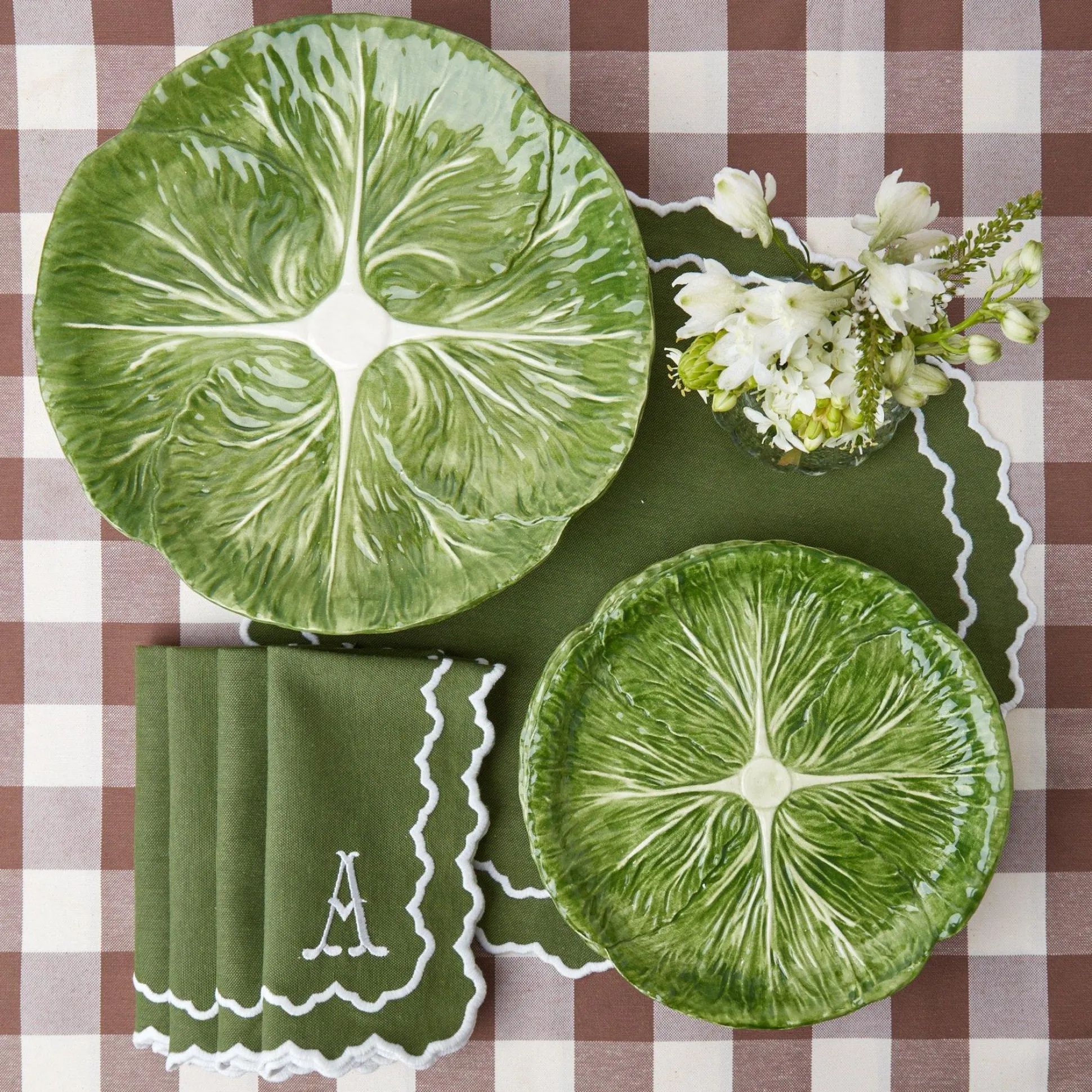 Beatrice Forest Green Napkins (Set Of 4)