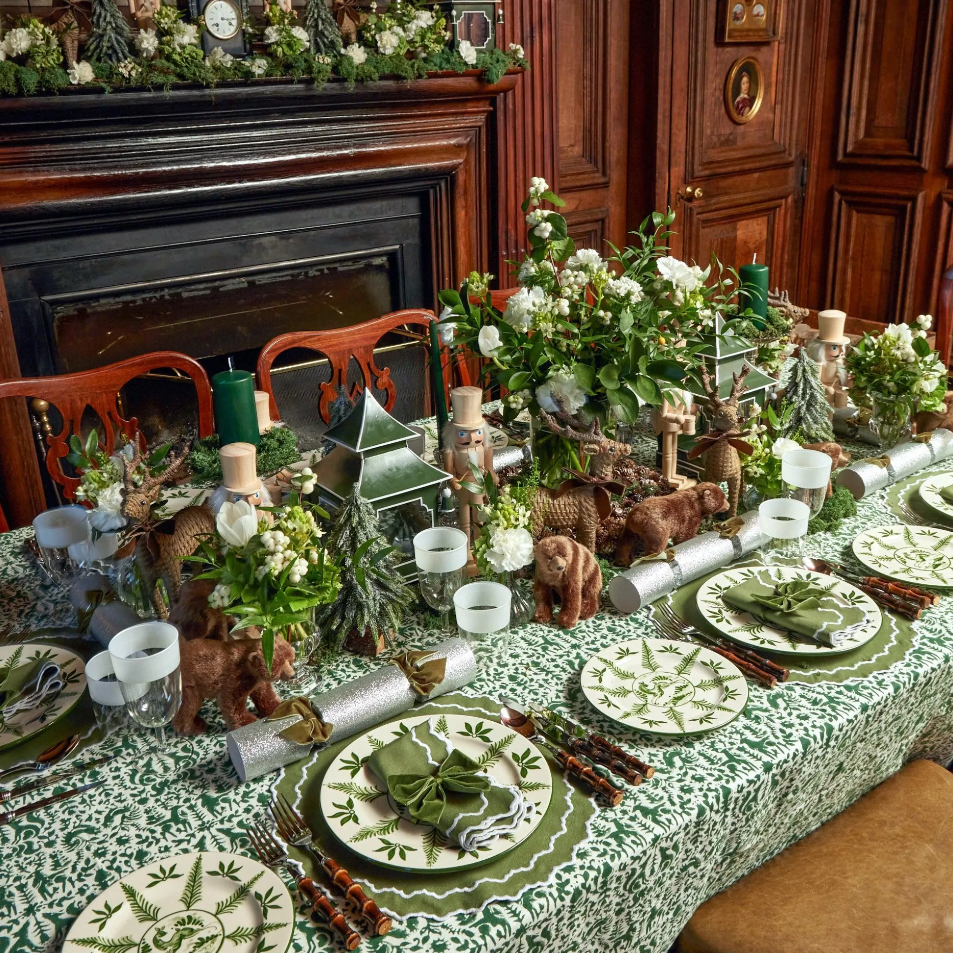 Beatrice Forest Green Napkins (Set Of 4)