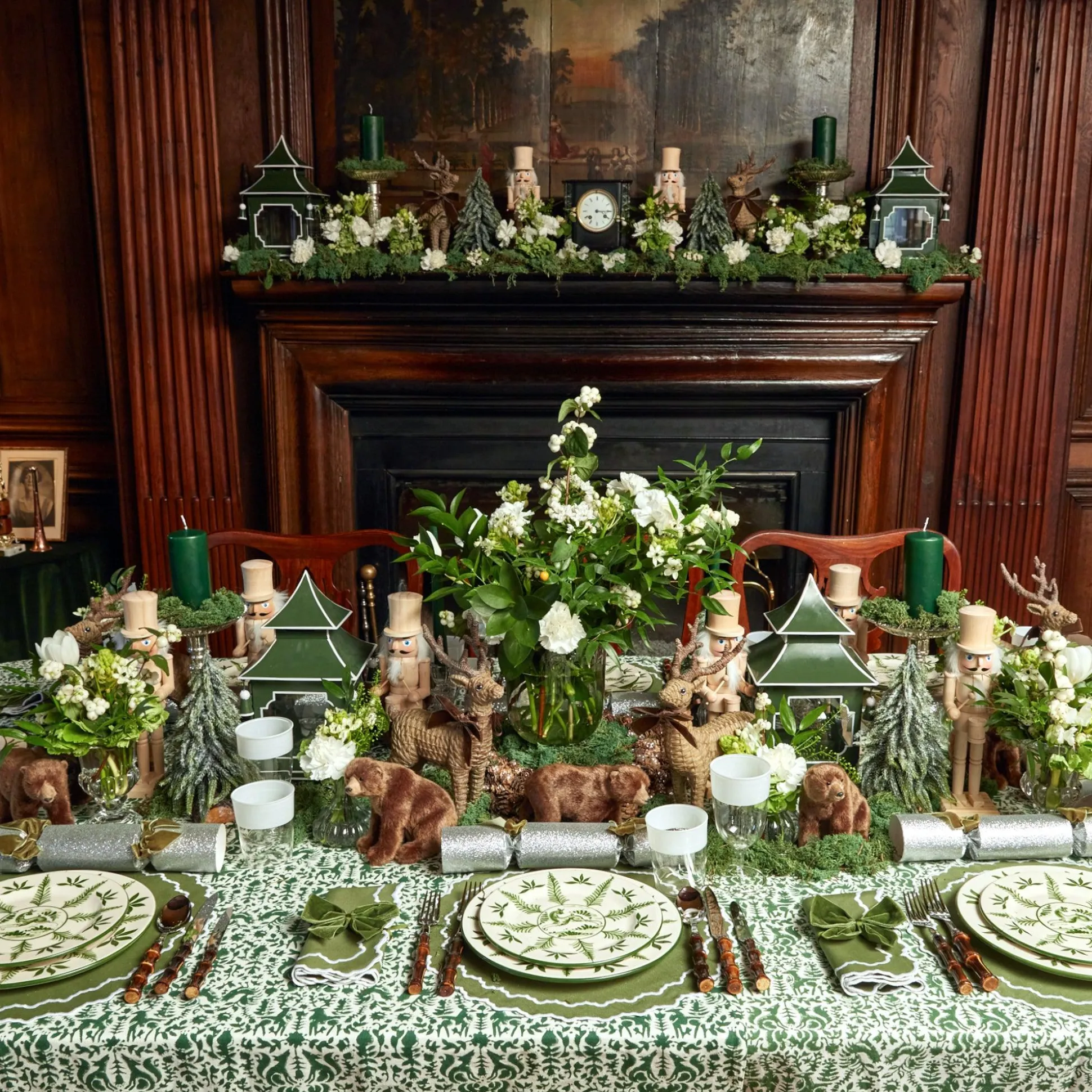 Beatrice Forest Green Napkins (Set Of 4)