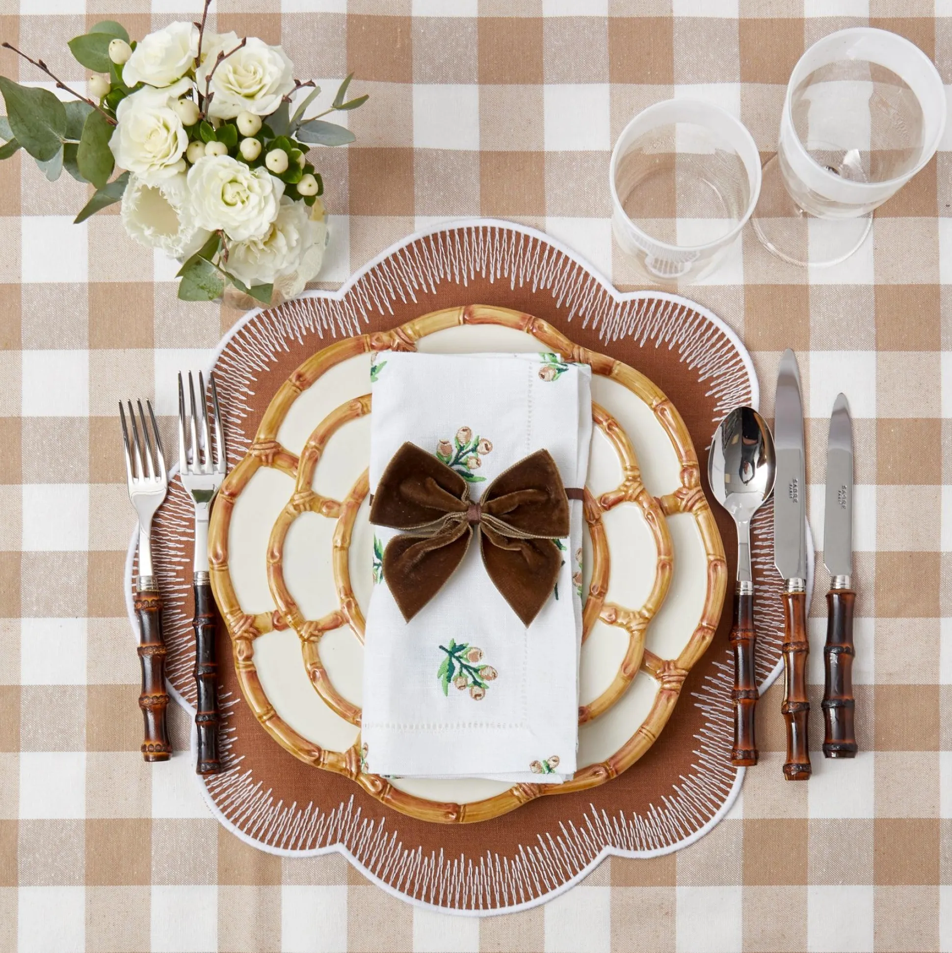 Biscuit Gingham Tablecloth