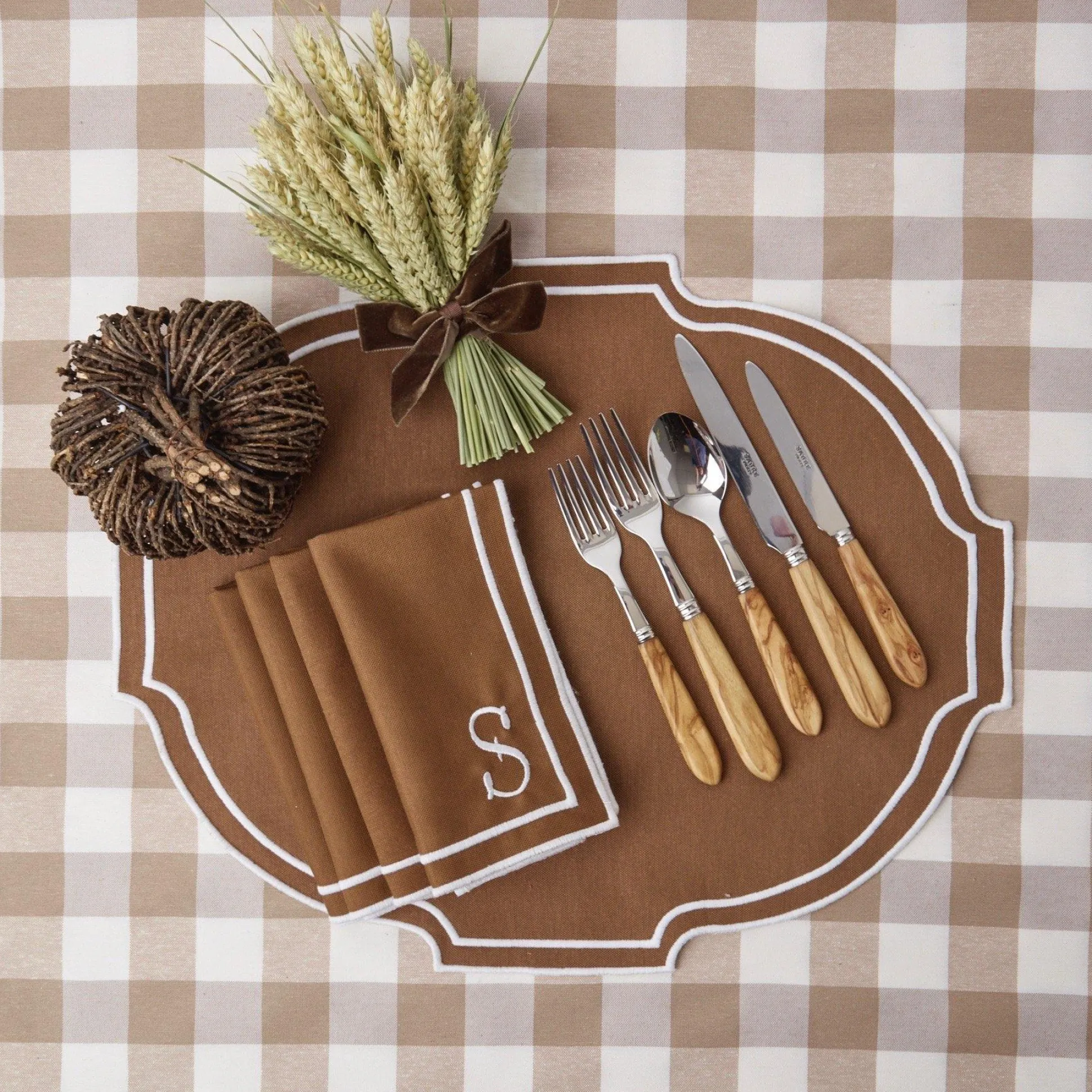 Biscuit Gingham Tablecloth