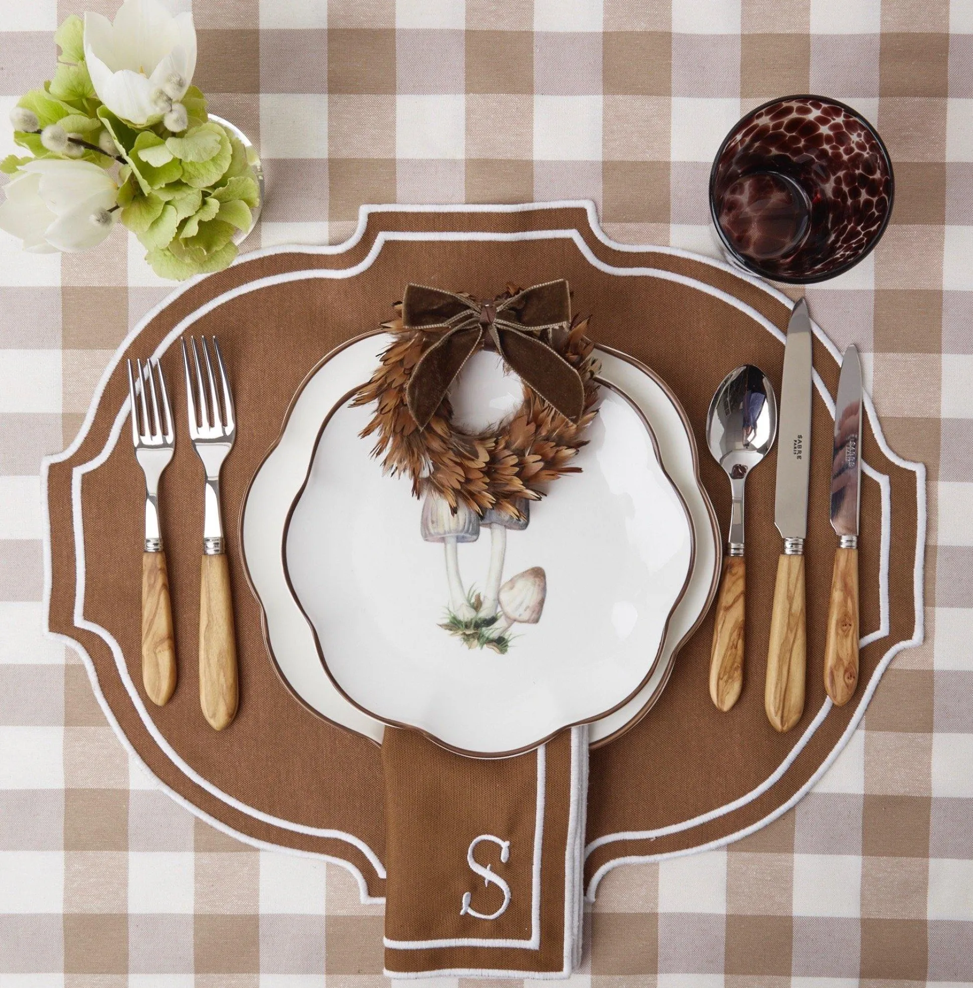 Biscuit Gingham Tablecloth