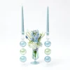 Blue & Green Camille Candle Holder (Pair)