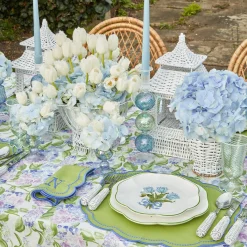 Blue & Green Camille Candle Holder (Pair)