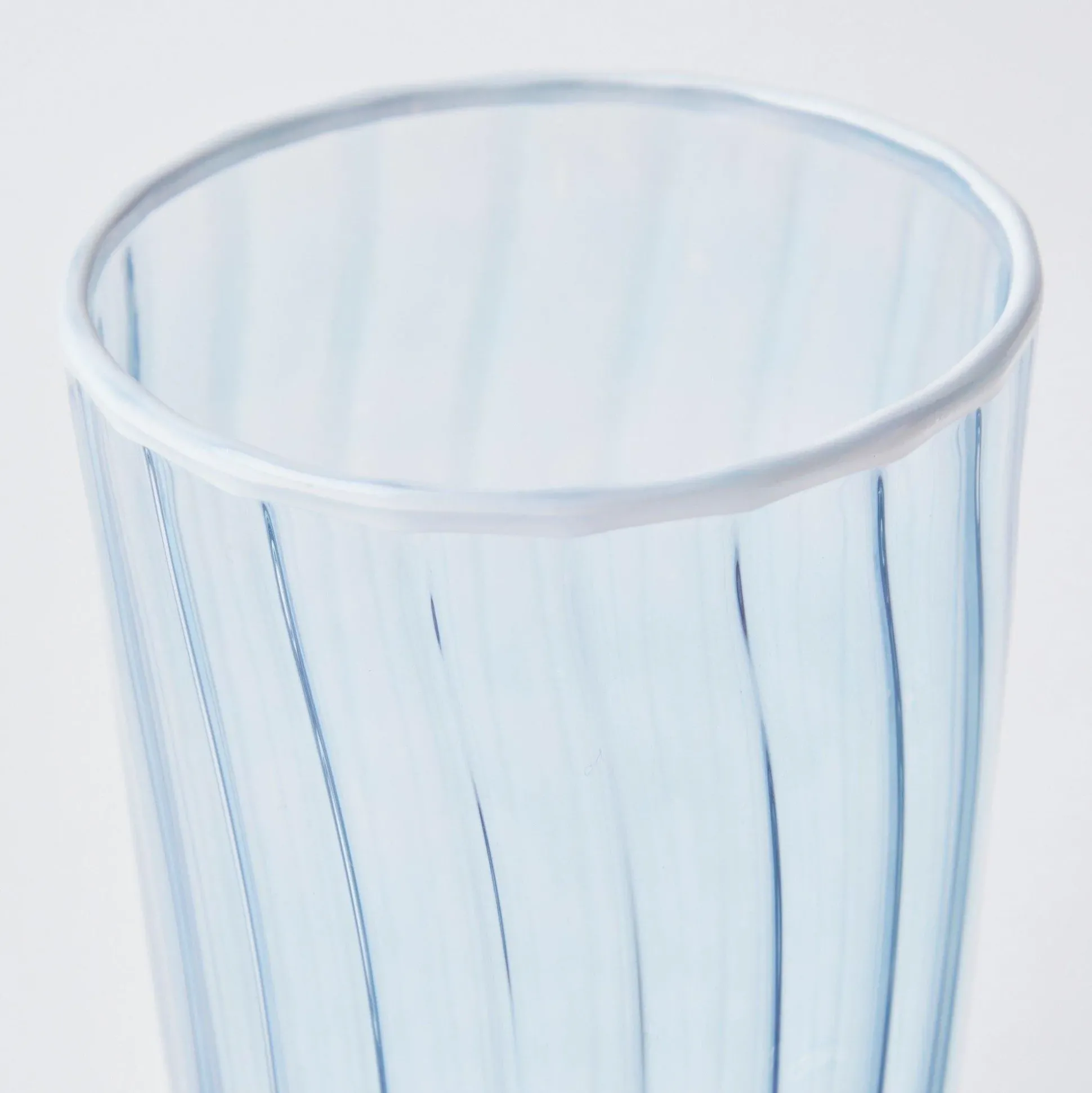 Blue & White Rim Water Glasses (Set Of 4)