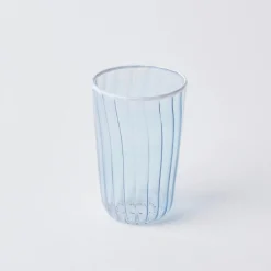 Blue & White Rim Water Glasses (Set Of 4)