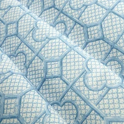 Blue Bamboo Trellis Fabric