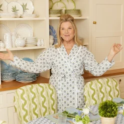 Blue Bouquet Dressing Gown