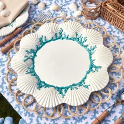 Blue Coral Dinner Plate