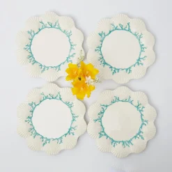 Blue Coral Dinner Plates (Set Of 4)