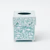 Blue Floral Tole Tissue Box