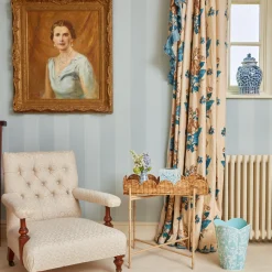 Blue Floral Tole Tissue Box