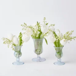 Blue Fluted Vase Set