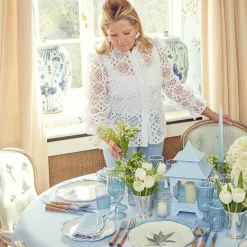 Blue Fluted Vase Set