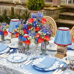 Blue Fluted Vase Set