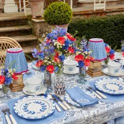 Blue Fluted Vases (Pair)