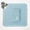 Blue Fringe Napkins (Set Of 4)