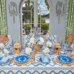 Blue Fringe Napkins (Set Of 4)