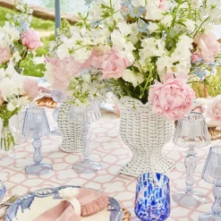 Blue Glass Lantern Tea Light Holder (Pair) - 18 Cm