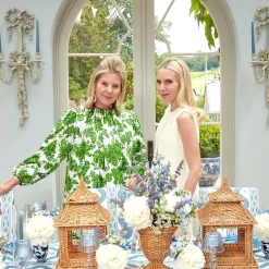 Blue Glass Lantern Tea Light Holder Set