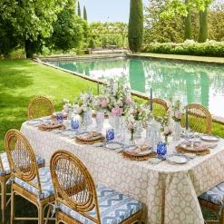 Blue Ikat Seat Pad Cushion