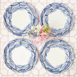 Blue Lily Of The Valley Dinner & Starter Plates (Set Of 8)