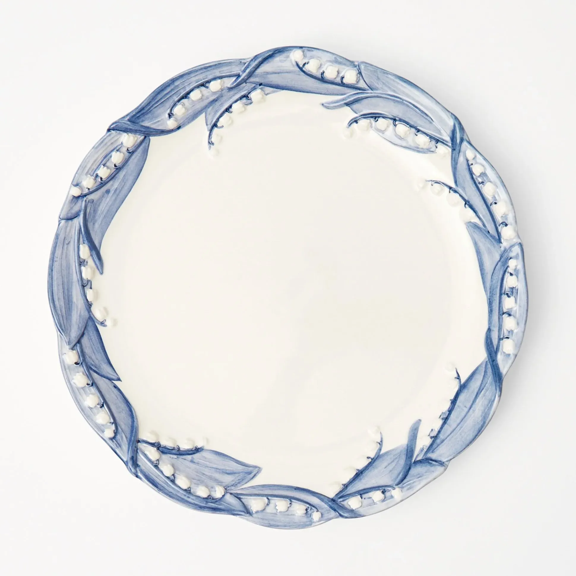 Blue Lily Of The Valley Dinner & Starter Plates (Set Of 8)