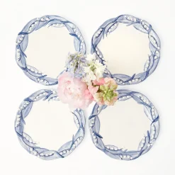 Blue Lily Of The Valley Starter Plates (Set Of 4)