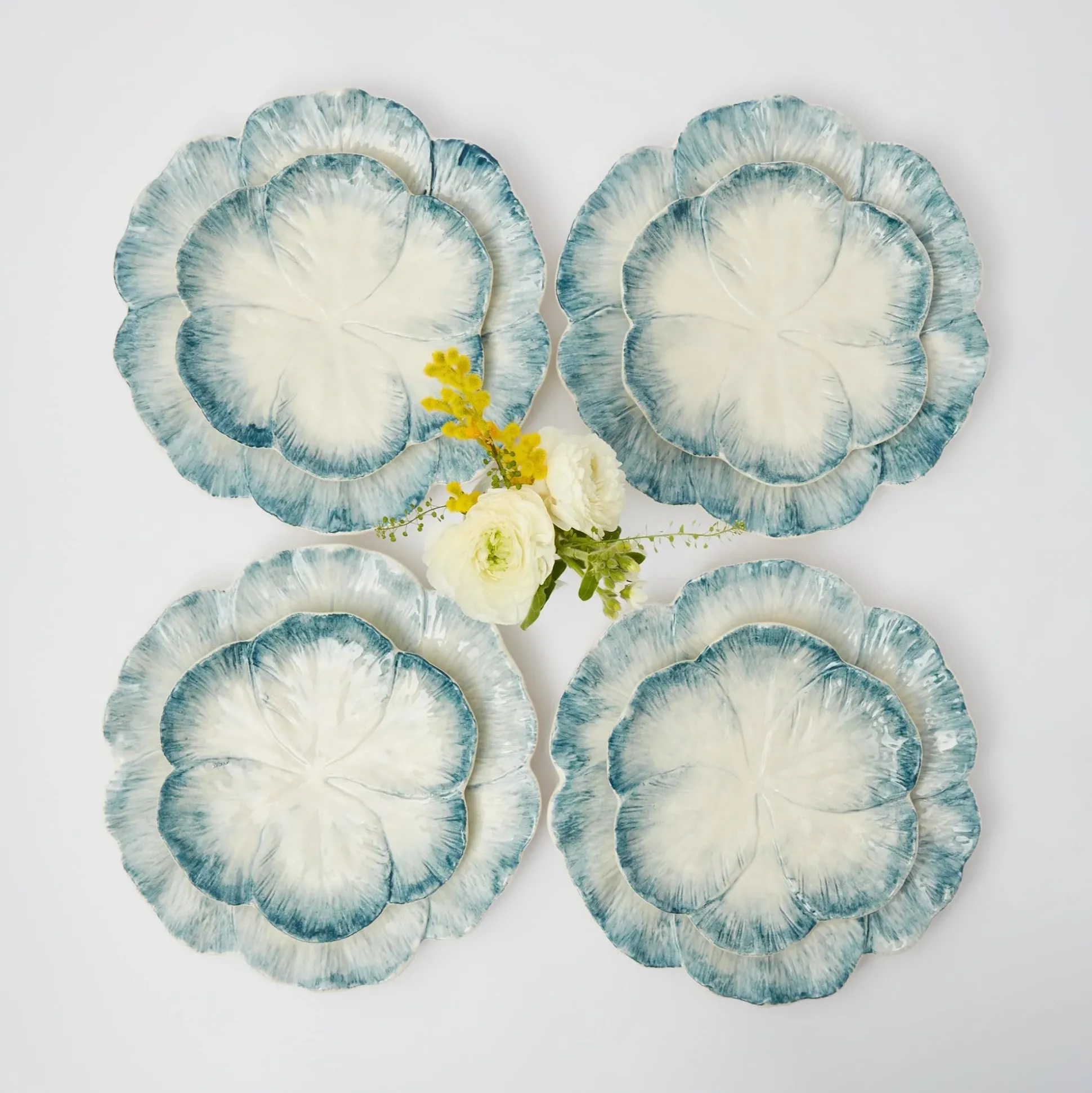 Blue Matilde Dinner & Starter Plates (Set Of 8)