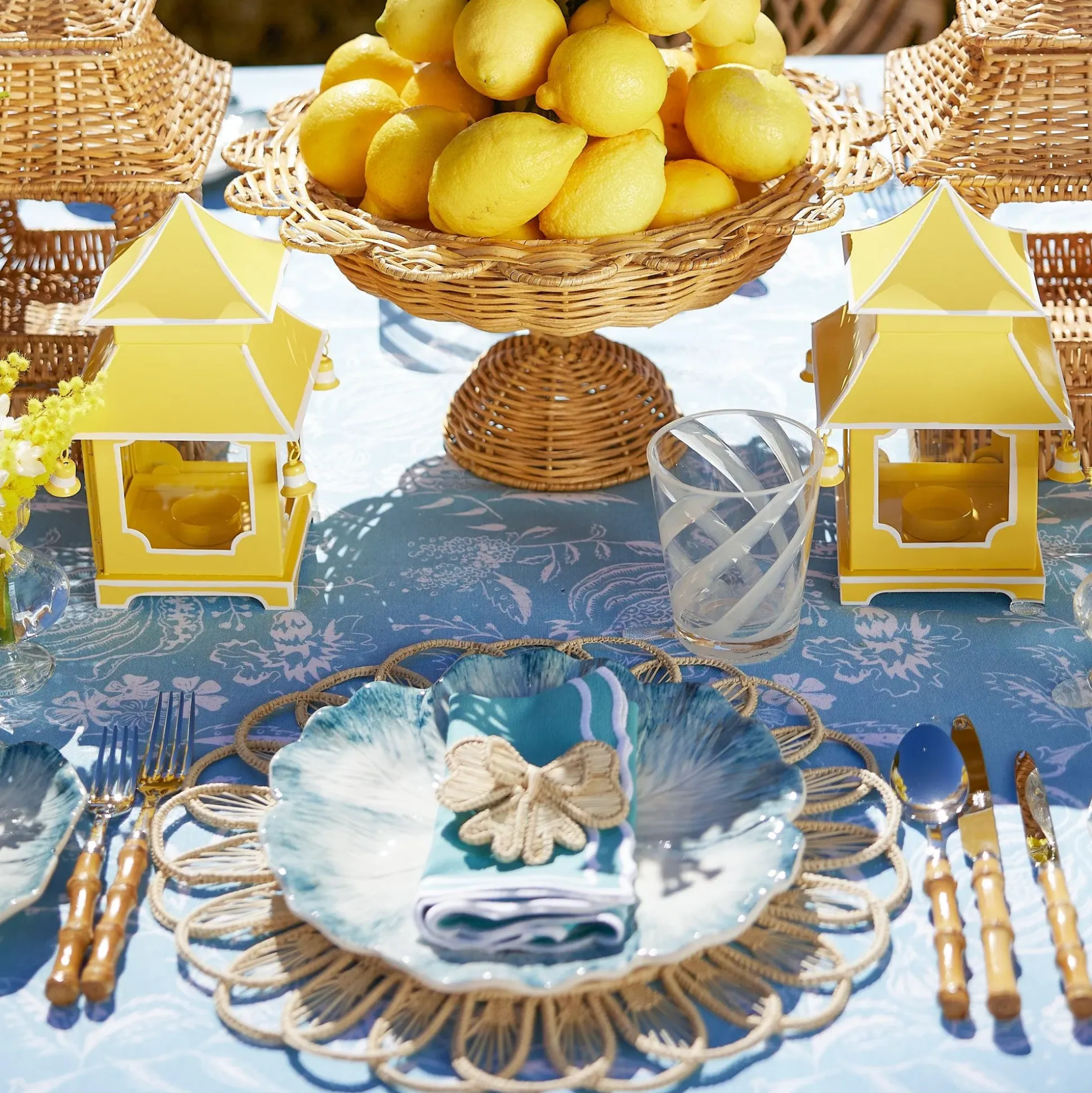 Blue Matilde Dinner & Starter Plates (Set Of 8)