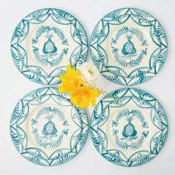 Blue Melograno Dinner & Starter Plates (Set Of 8)