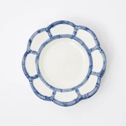 Blue Petal Bamboo Dinner & Starter Plates (Set Of 8)