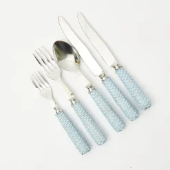 Blue Rattan Cutlery (5 Piece)